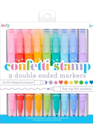 Confetti Stamp Double-Ended Markers
