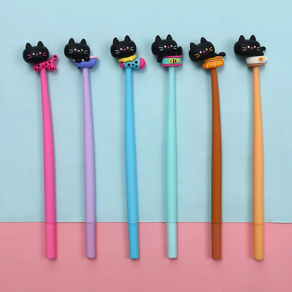 Black Cat Wiggle Gel Pen - Image 3