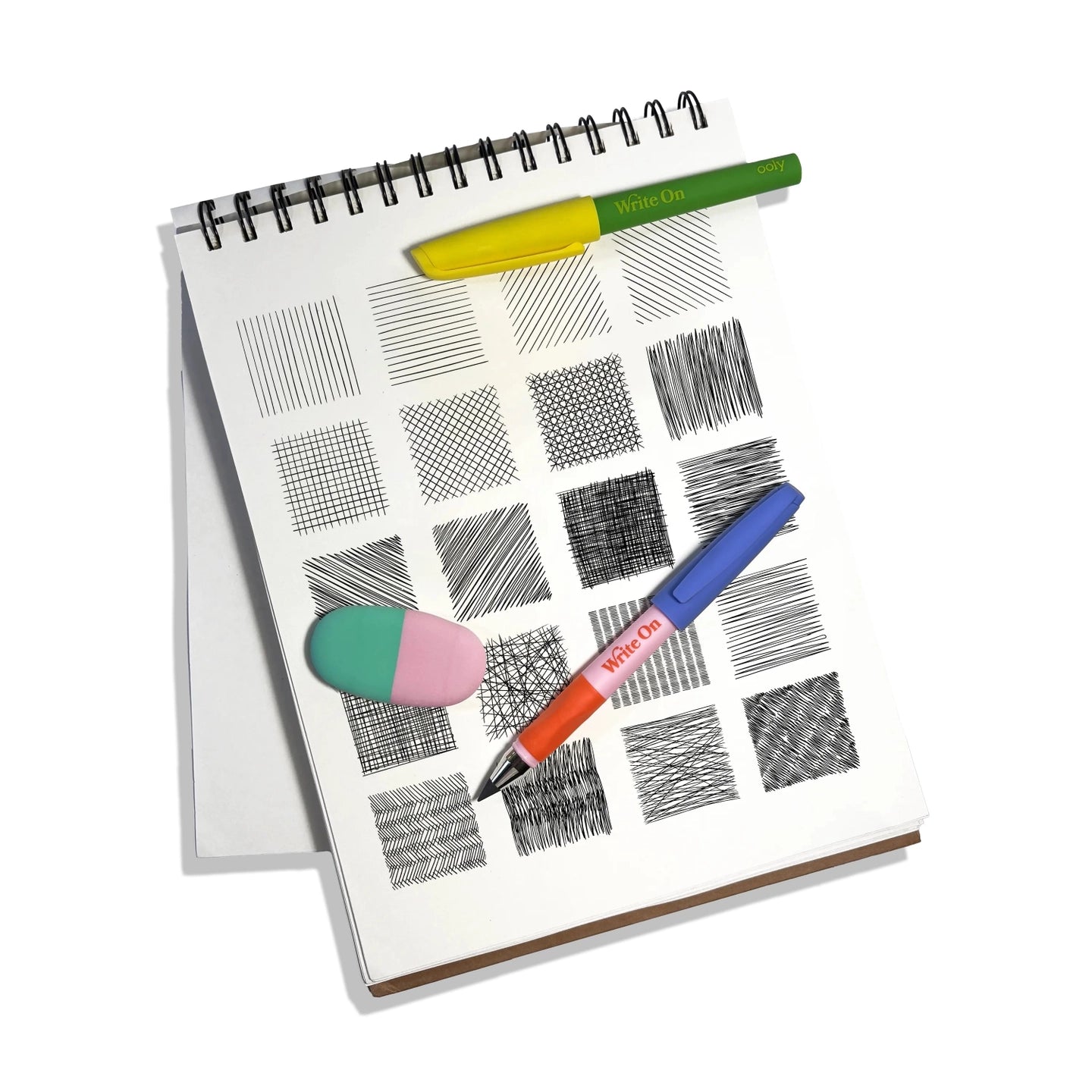 Write On: Graphite Pencils + Eraser (3 Pc Set) - Image 4