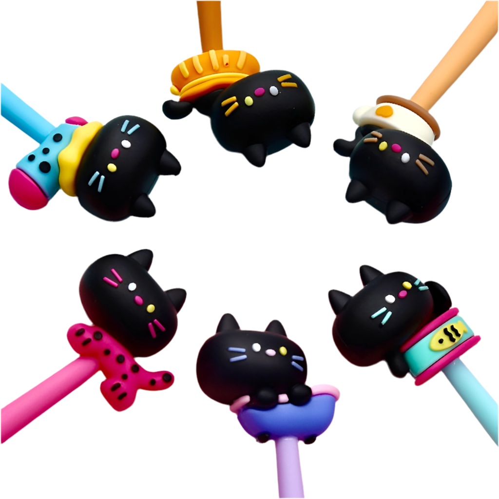 Black Cat Wiggle Gel Pen