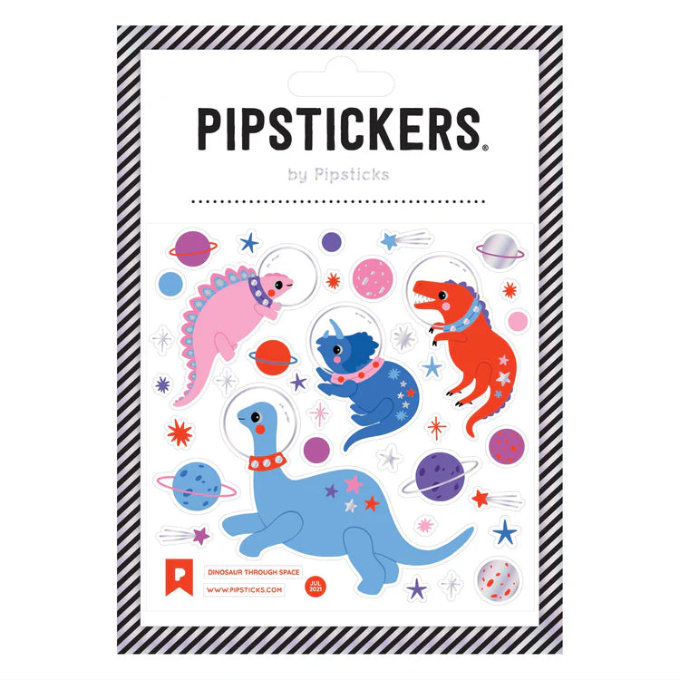 Dinosaur Through Space Sticker Sheet