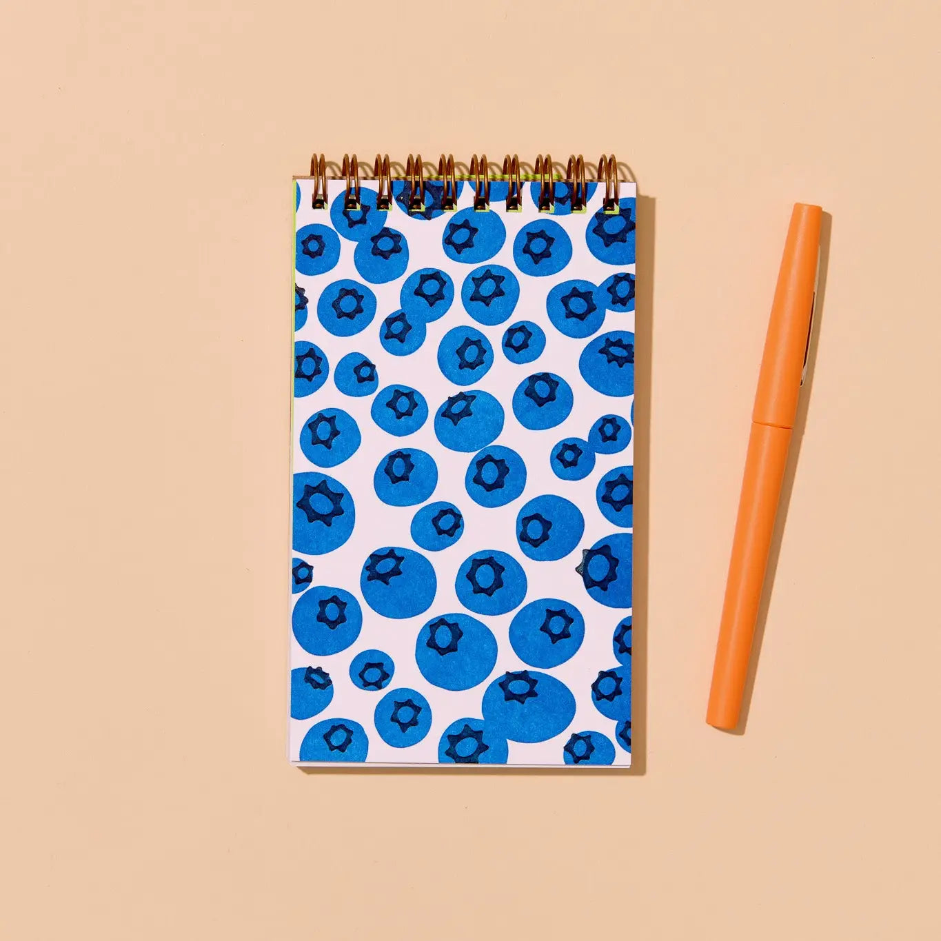 Blueberries Letterpress Spiral Pocket Size Notebook - Image 4