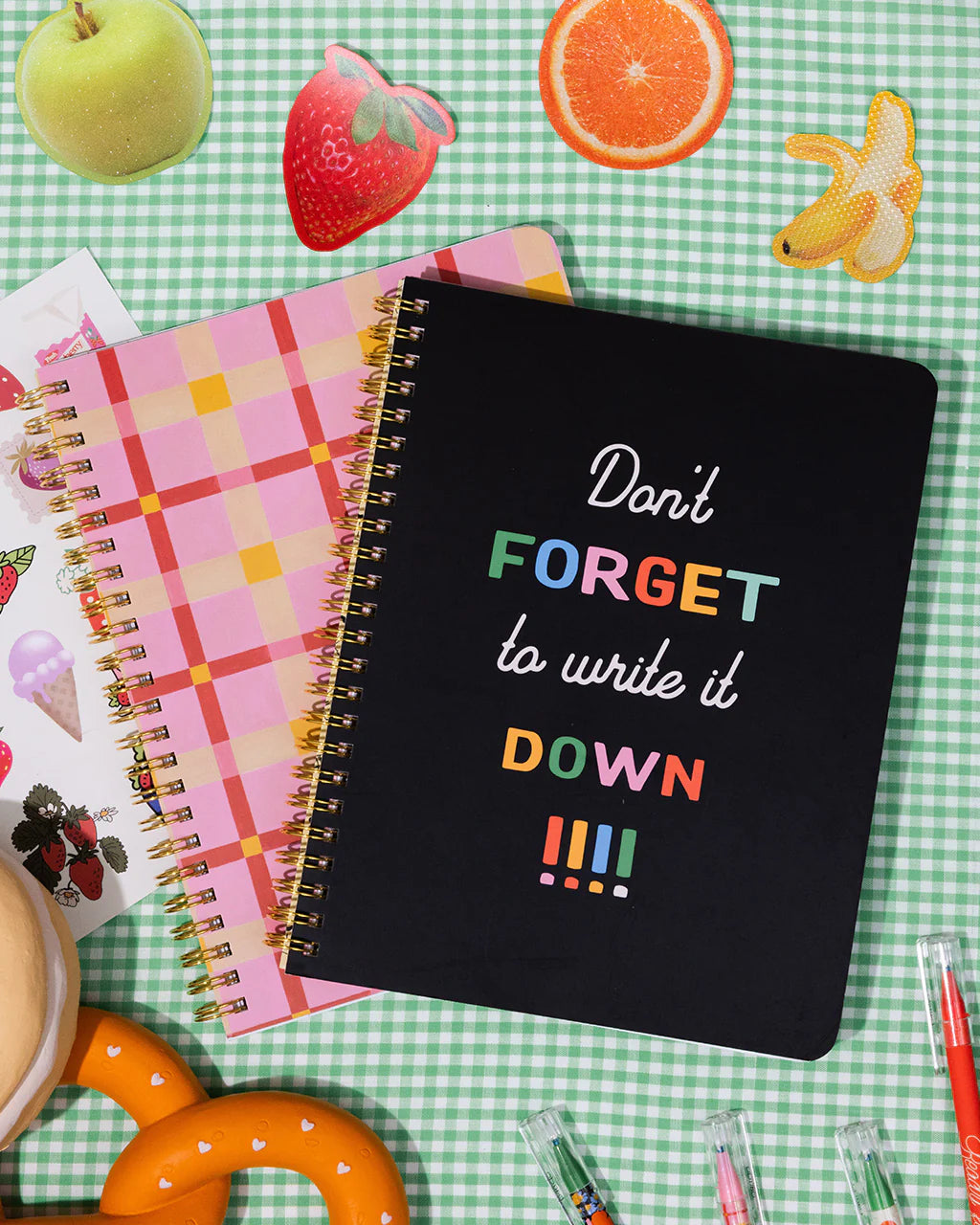 Rough Draft Mini Notebook - Pink Plaid - Image 3
