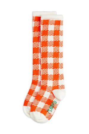 SALE Gingham Knee High Kids Socks