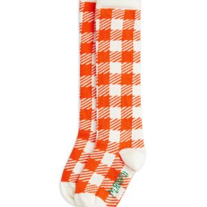 SALE Gingham Knee High Kids Socks