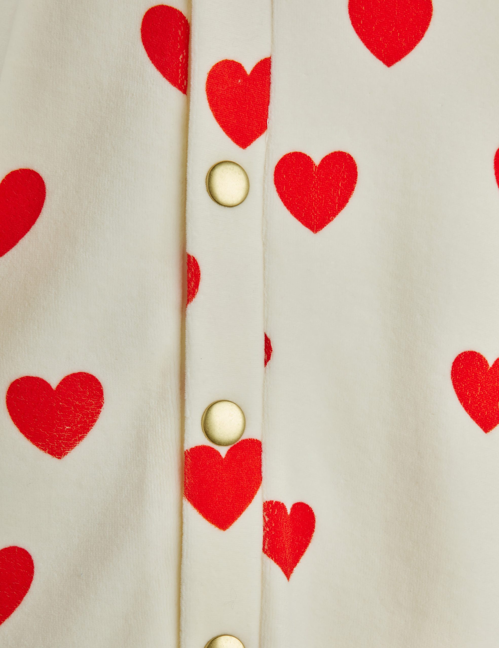 SALE Hearts Velour Baby Jumpsuit - Image 3