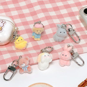 Fluffy Animal Mini Keyring - Image 2