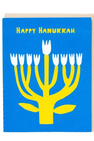 SALE Hanukkah Flower Menorah Card by Suzy Ultman