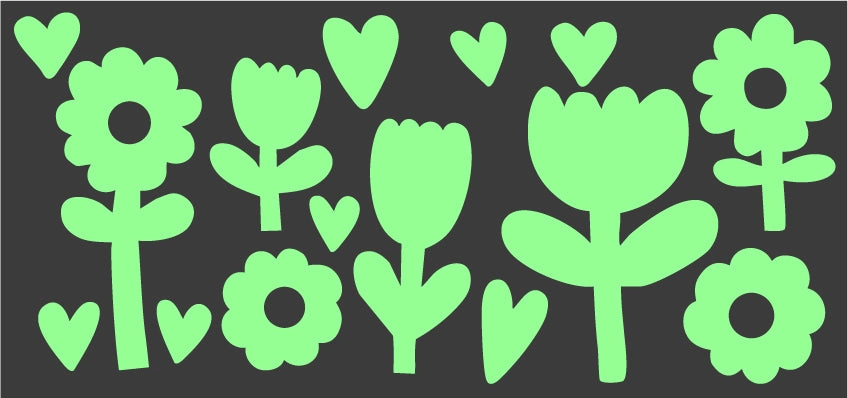 Floral Funs Mini Pack Glow-in-the-Dark Stickers - Image 2