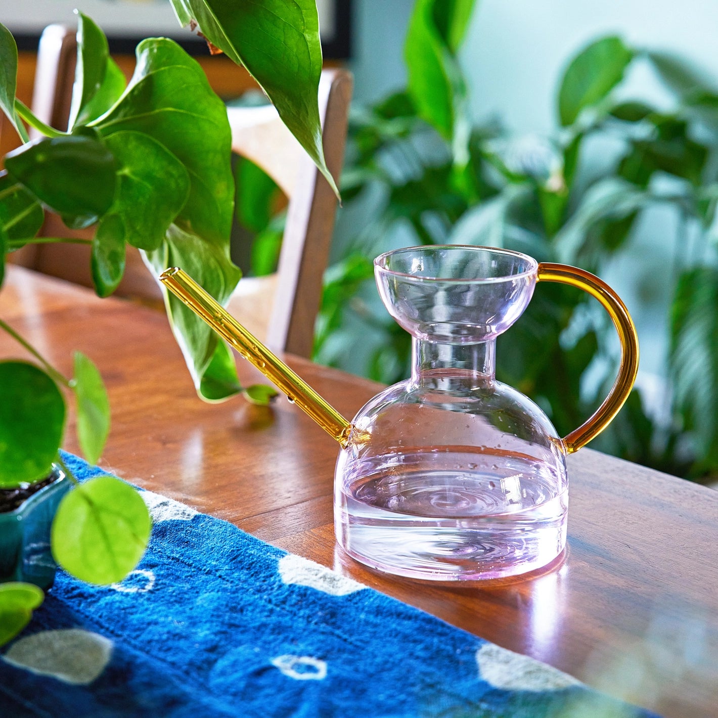 Pink Glass Watering Can - Image 3