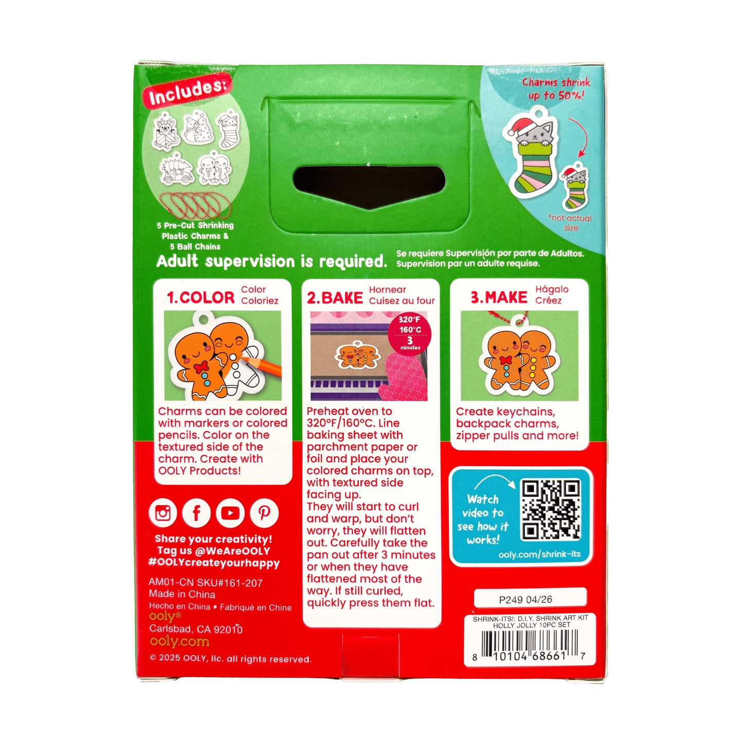 Mini Shrink-Its! DIY Shrink Art Kit - Holly Jolly - Image 5