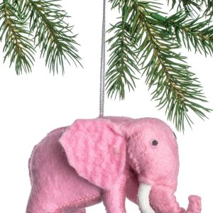 SALE Pink Elephant Ornament