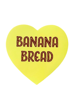 Banana Bread Heart Sticker