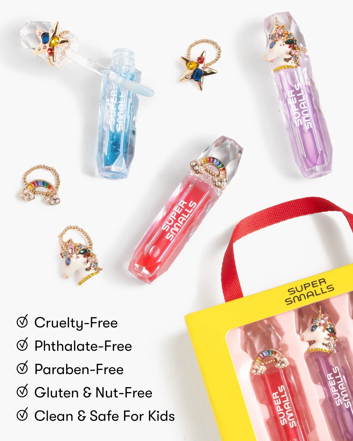 Gloss It Rainbow Lip Gloss Ring Set - Image 2