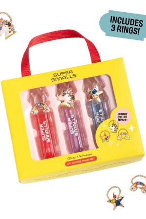 Gloss It Rainbow Lip Gloss Ring Set
