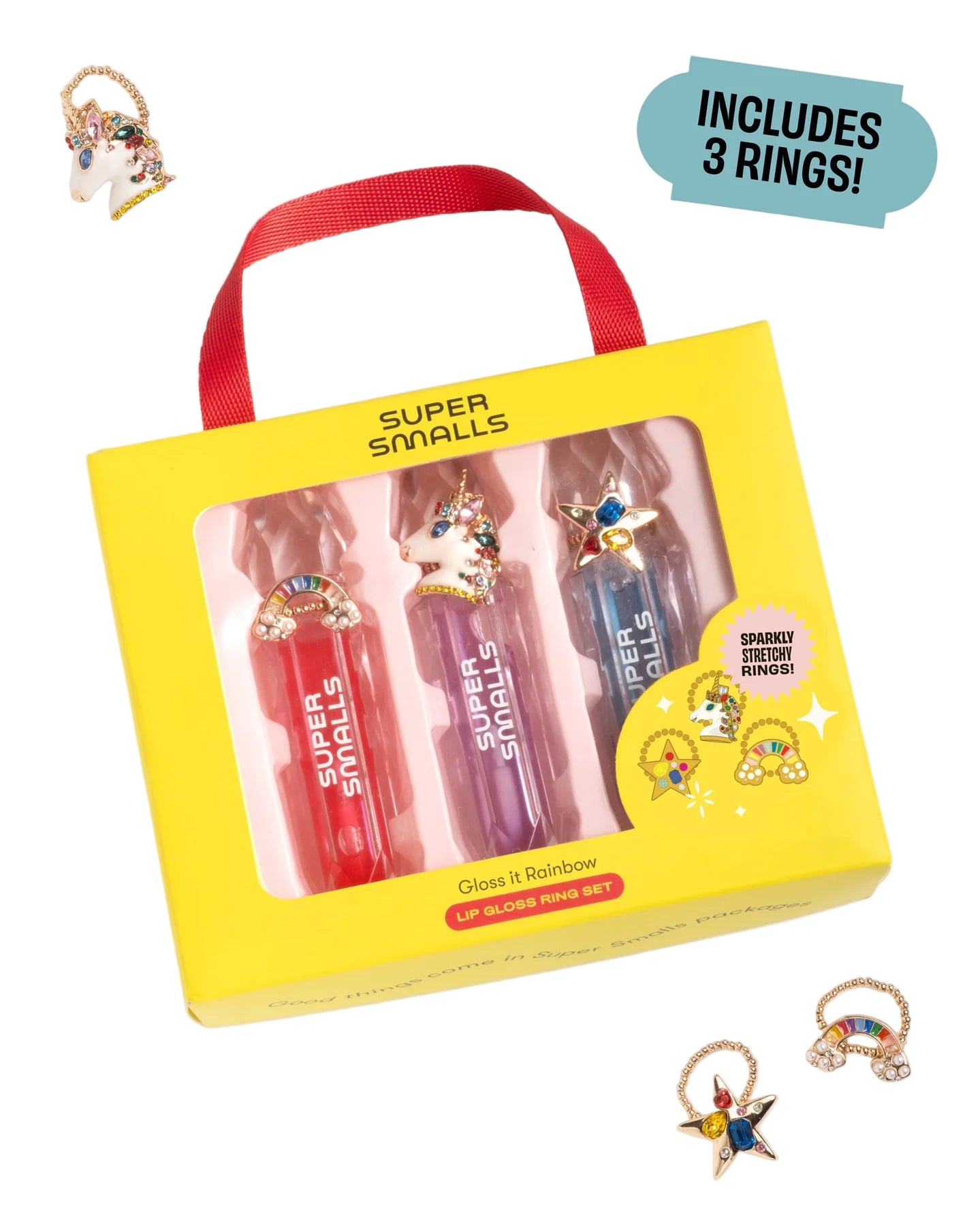 Gloss It Rainbow Lip Gloss Ring Set