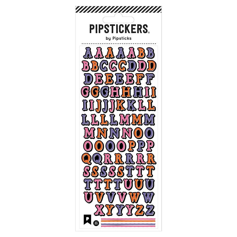 Eerie Alphabet Sticker Sheet