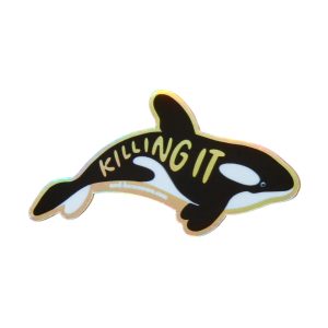 Killing It Orca Holographic Vinyl Sticker