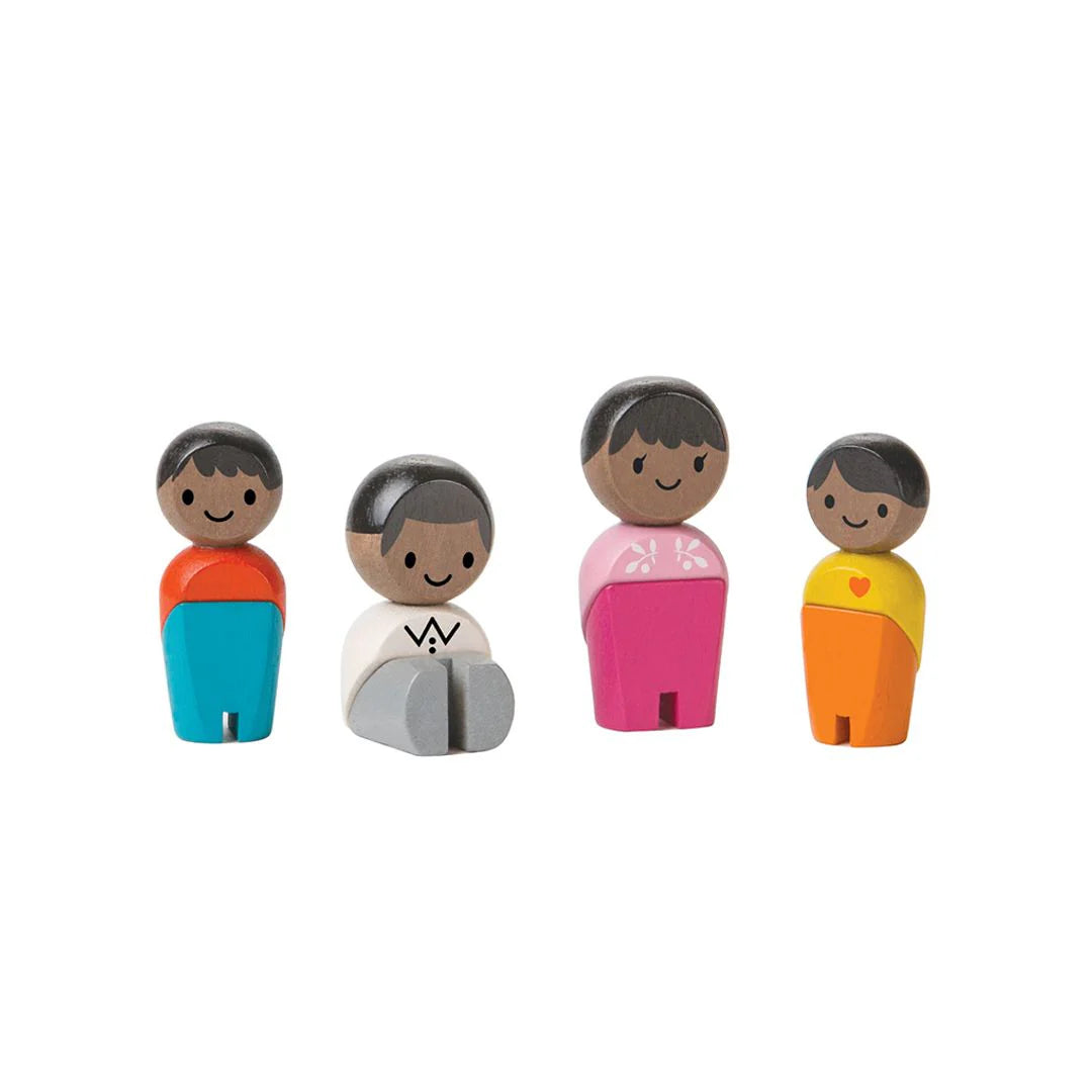 Black Wooden Doll Family - Image 3