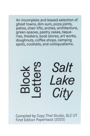Block Letters Salt Lake City Book by Copy That Studio