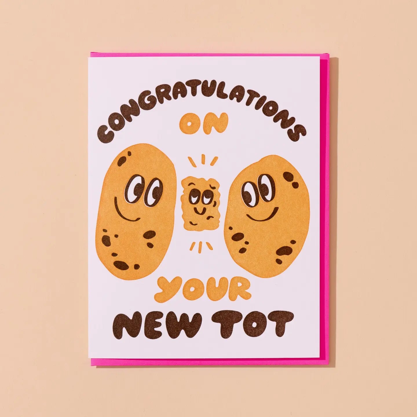 New Tot Potato New Baby Card Letterpress - Image 2