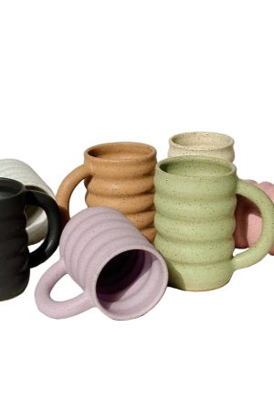 Tall Wavy Mugs