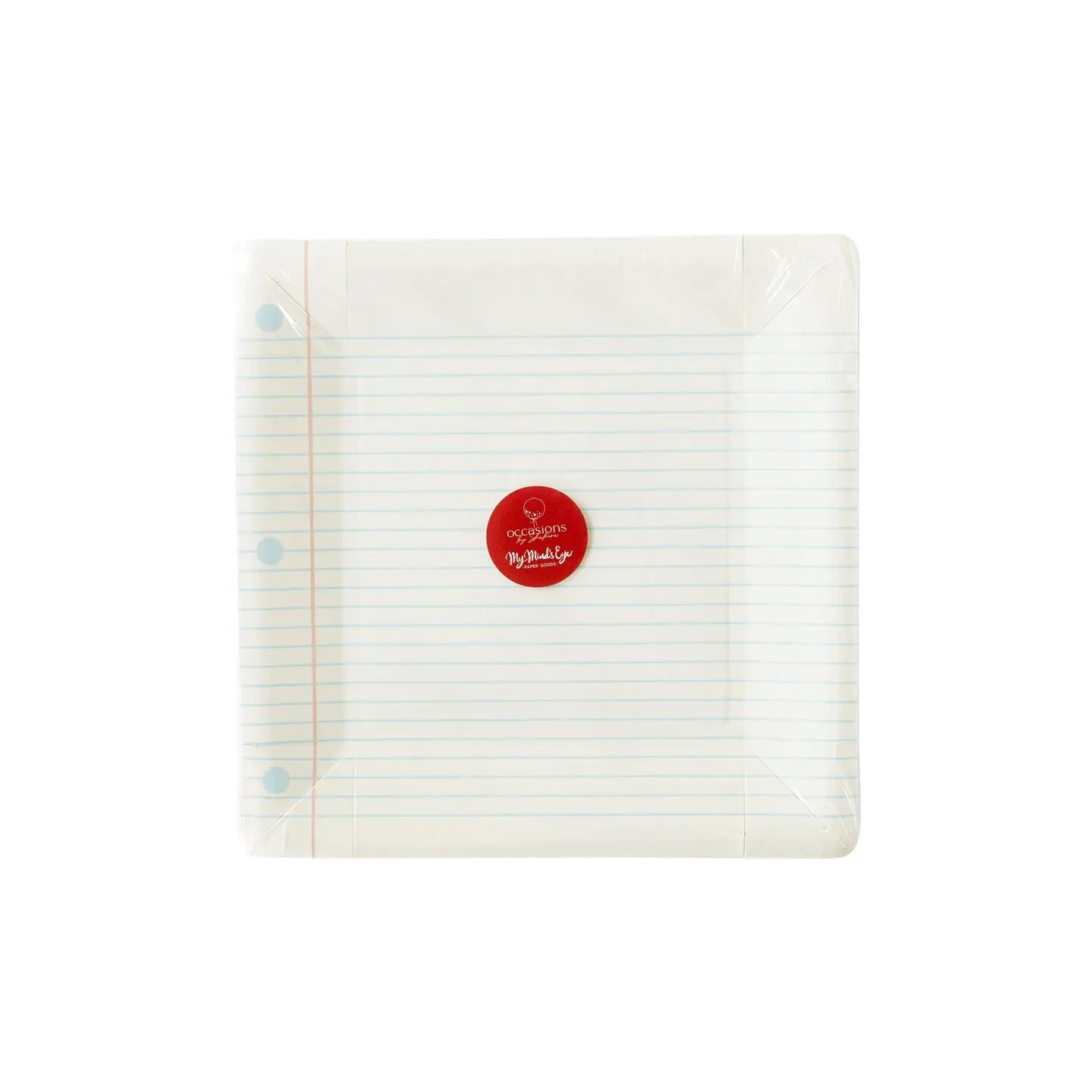 Notebook Paper Plates