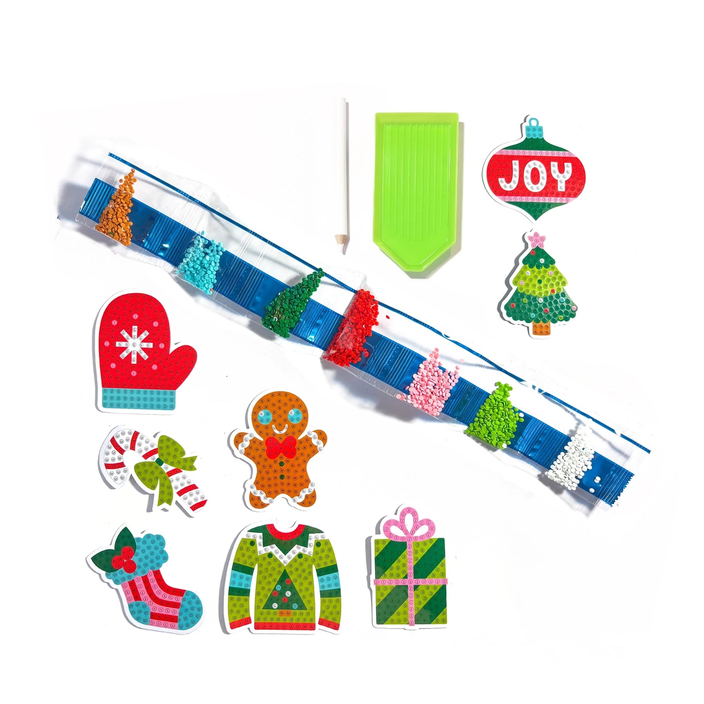 Mini Razzle Dazzle Diy Gem Sticker Kit - Jingle & Joy - Image 2