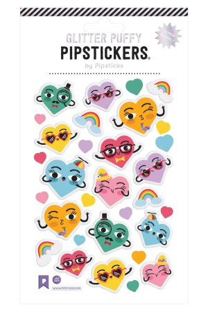 Puffy Huggable Hearts Sticker Sheet