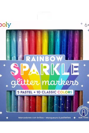 Rainbow Sparkle Glitter Markers