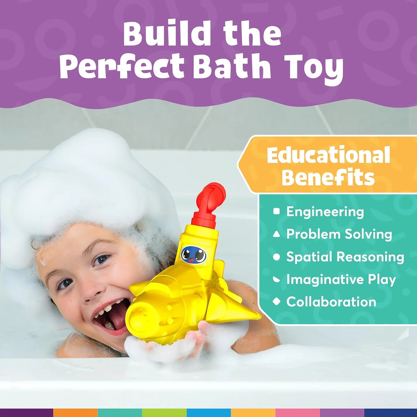 Submarine Bath Toy Set Magnetic Foam Blocks - Image 2