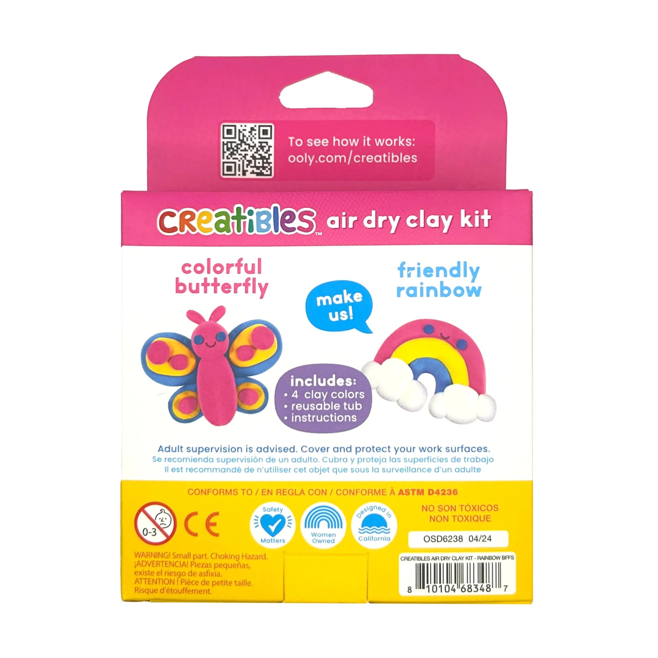 Creatibles Air Dry Clay BFF's Kit - Rainbow Pals - Image 5