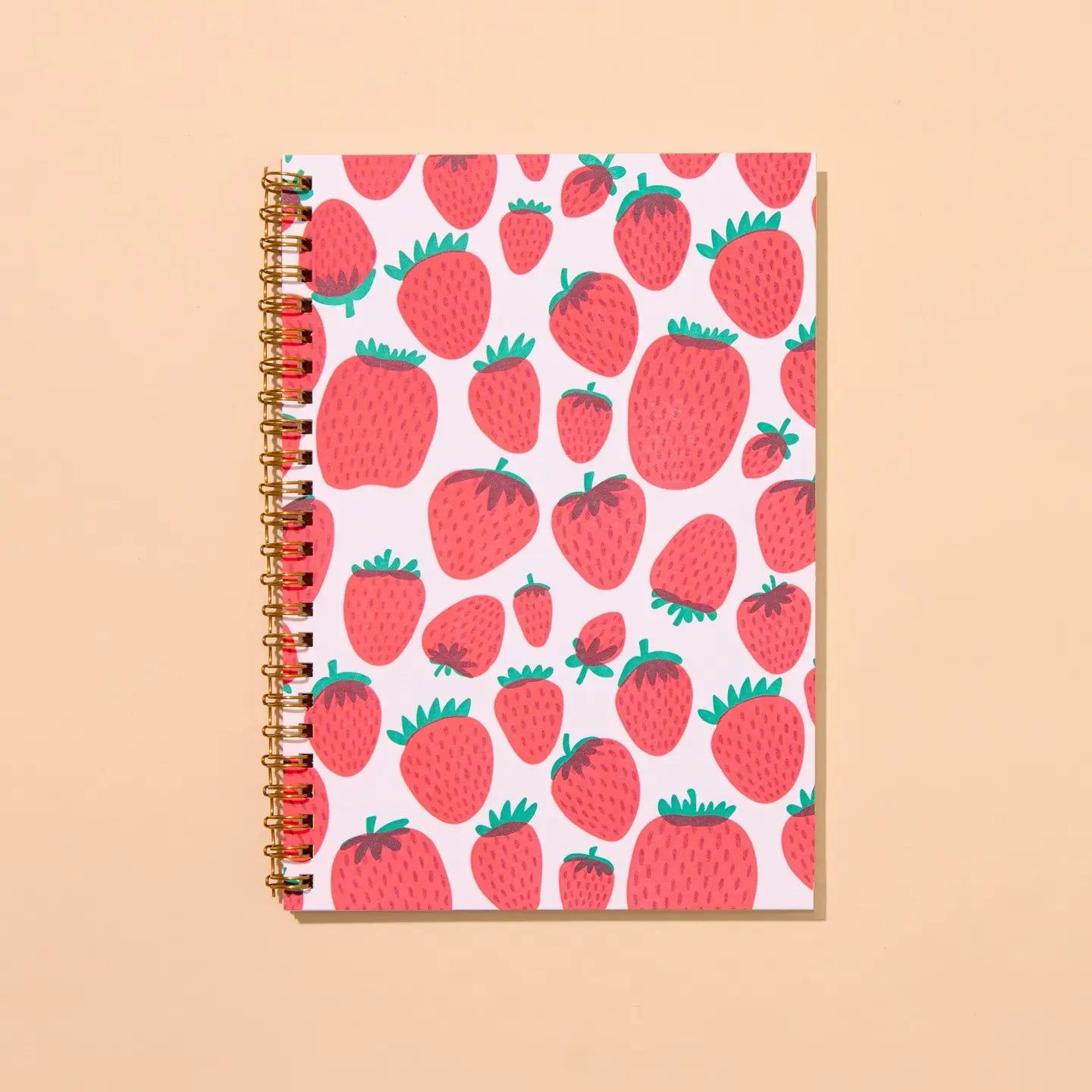 Strawberry Letterpress Spiral Notebook - Image 3