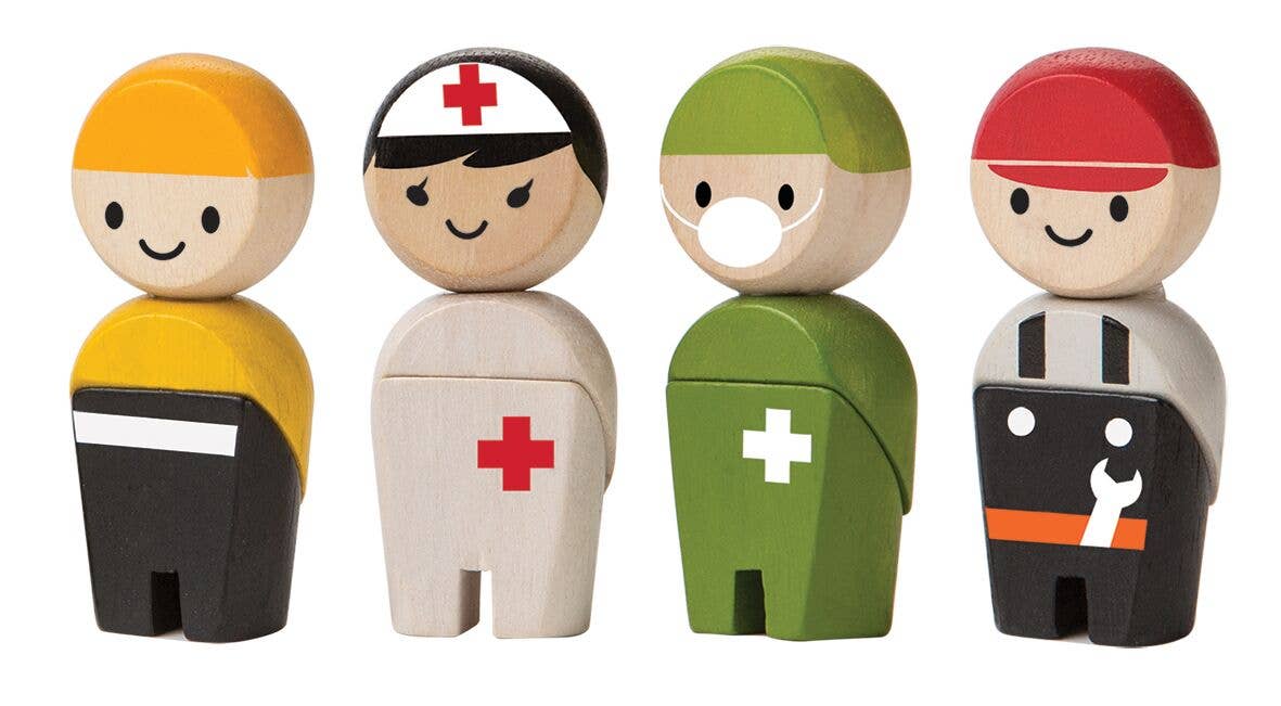 Rescue Crew Wooden Dolls