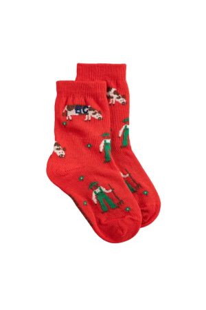 Farm Adventure All Over Short Baby Socks
