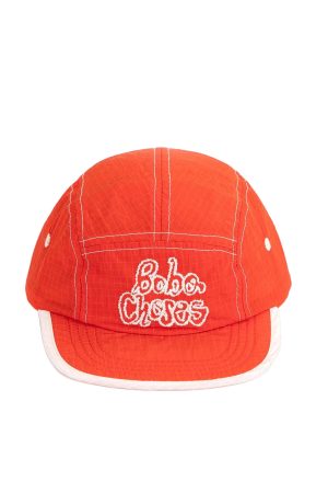 Red Woven Technic Cap
