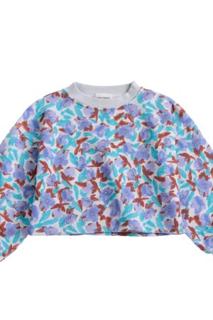 Watercolor All Over Cropped Sweatshirt