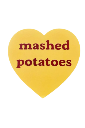Mashed Potatoes Heart Sticker