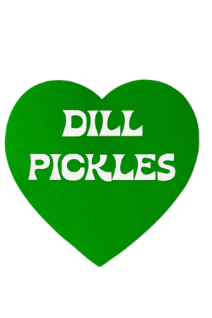 Dill Pickles Heart Sticker
