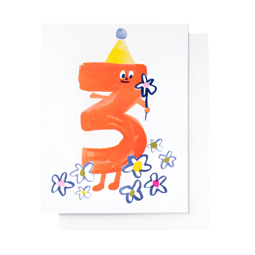Birthday 3 - Risograph Card