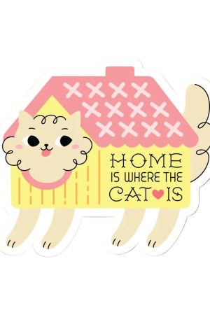 Home is Where the Cat is Sticker