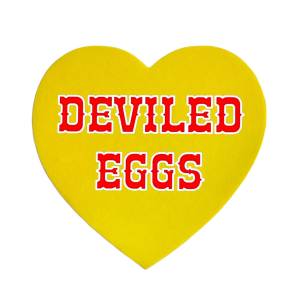 Deviled Eggs Heart Sticker