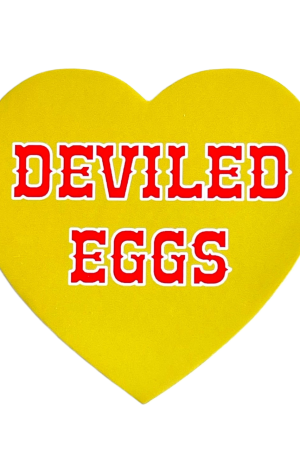 Deviled Eggs Heart Sticker