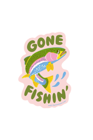 Gone Fishin' Vinyl Trout Sticker