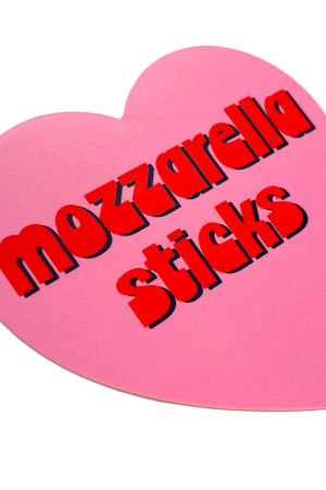 Mozzarella Sticks Heart Sticker