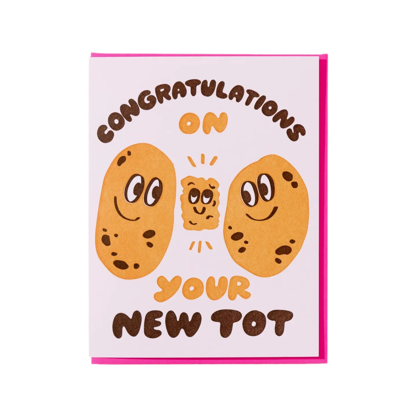 New Tot Potato New Baby Card Letterpress