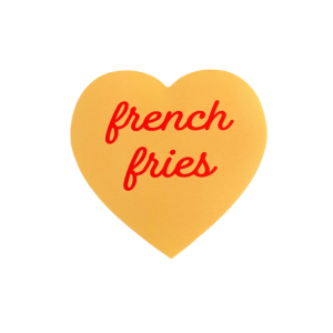 French Fries Heart Sticker