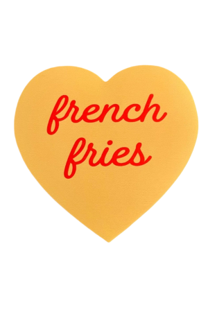 French Fries Heart Sticker