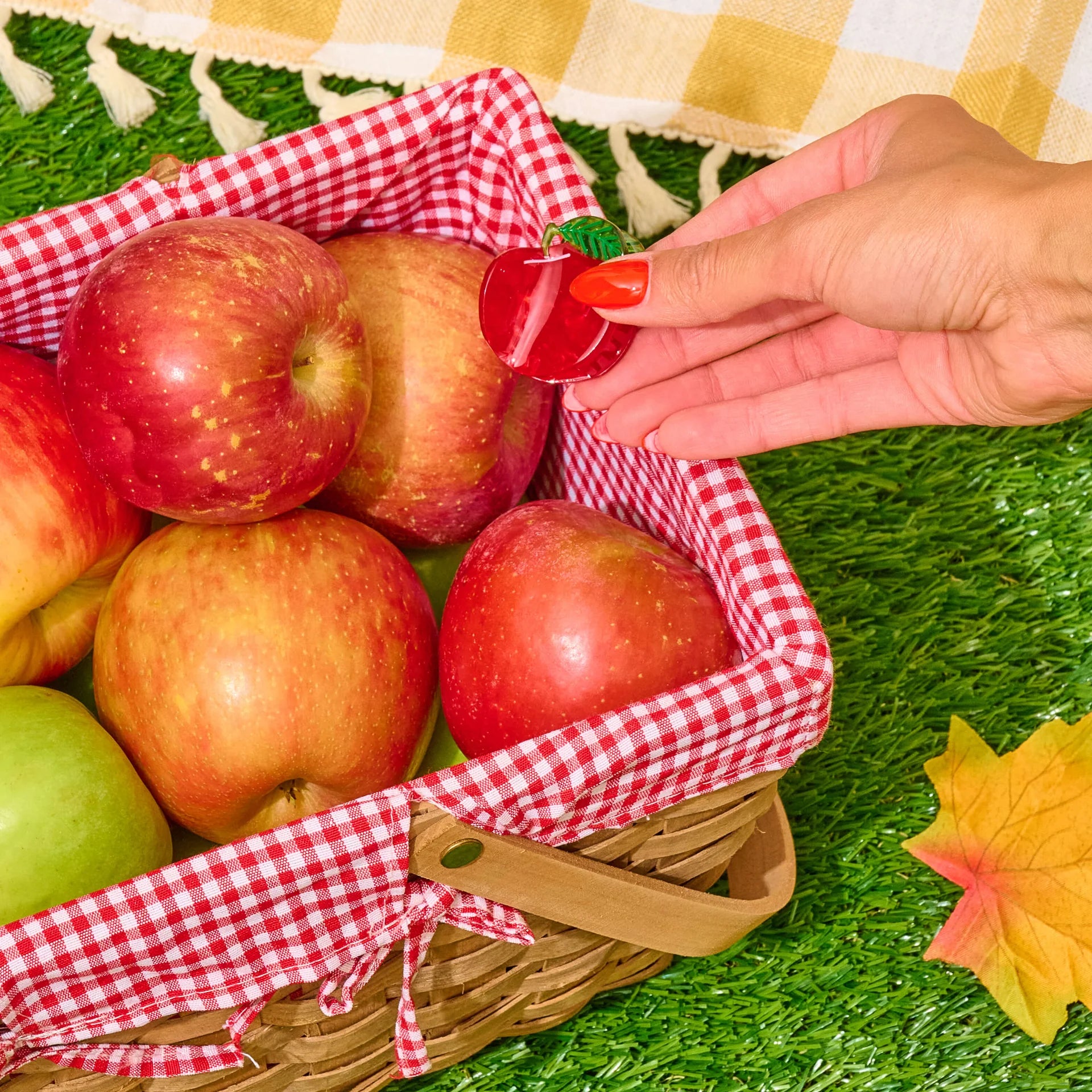 Mini Red Apple Hair Claw Clip - Image 3