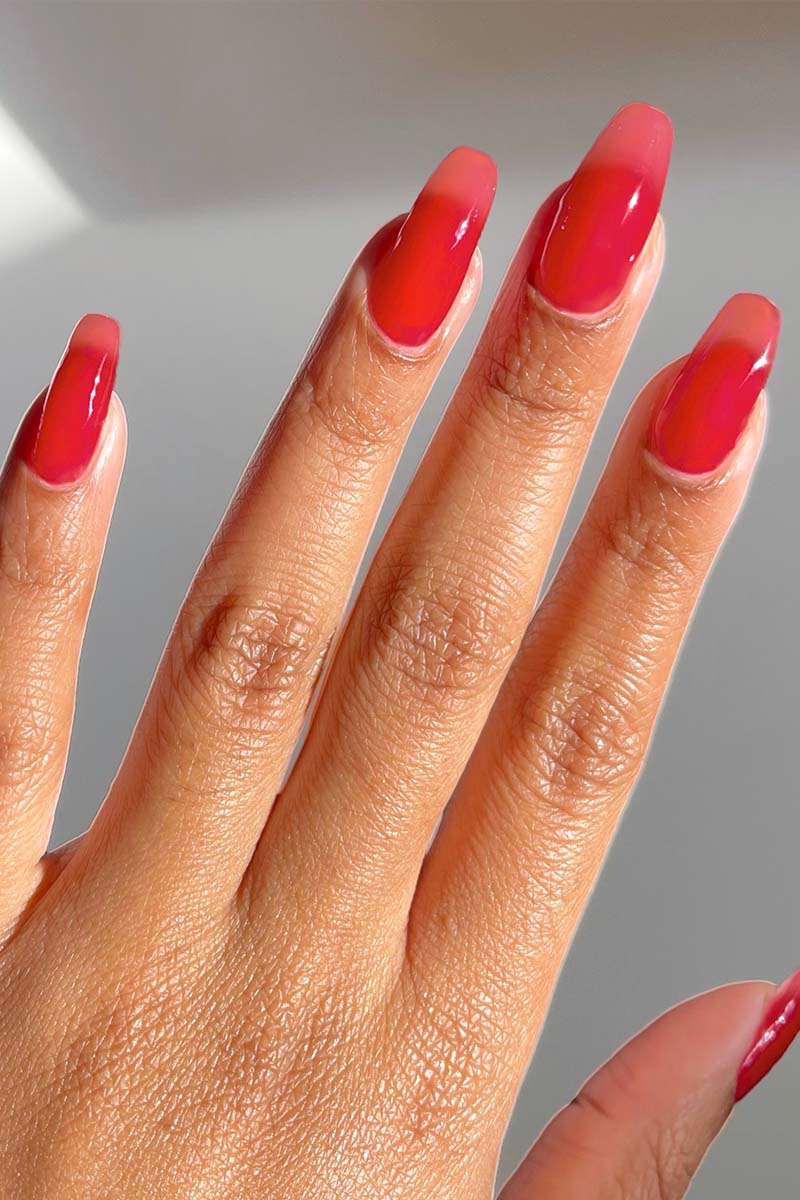 Sheer Red Lucky Jelly Nail Polish - Image 3